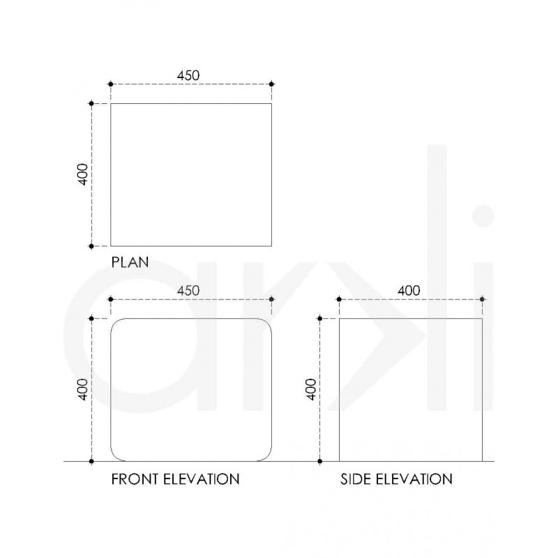 Curved Edge Bed-Side Table