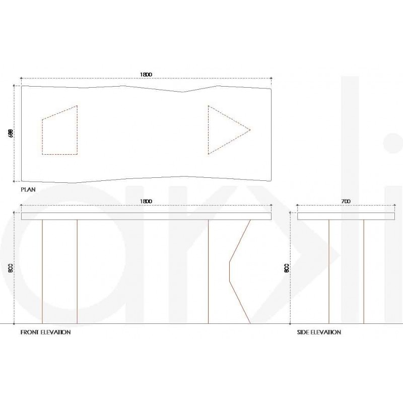 Folded Plate Dining Table